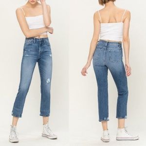 Vervet flying monkey distressed straight jeans size 24